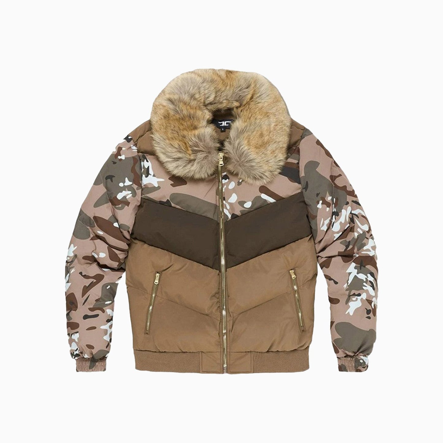 Men's Blocked Puffer Jacket