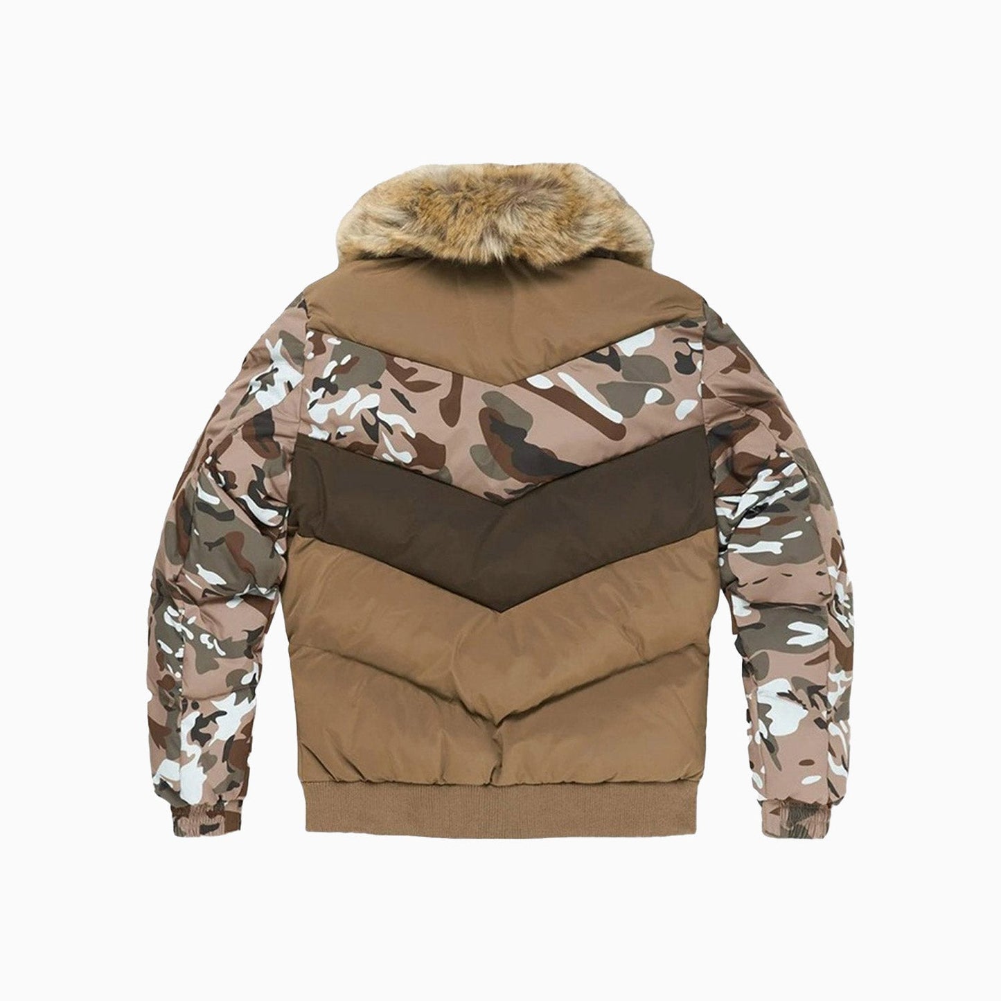 Men's Blocked Puffer Jacket