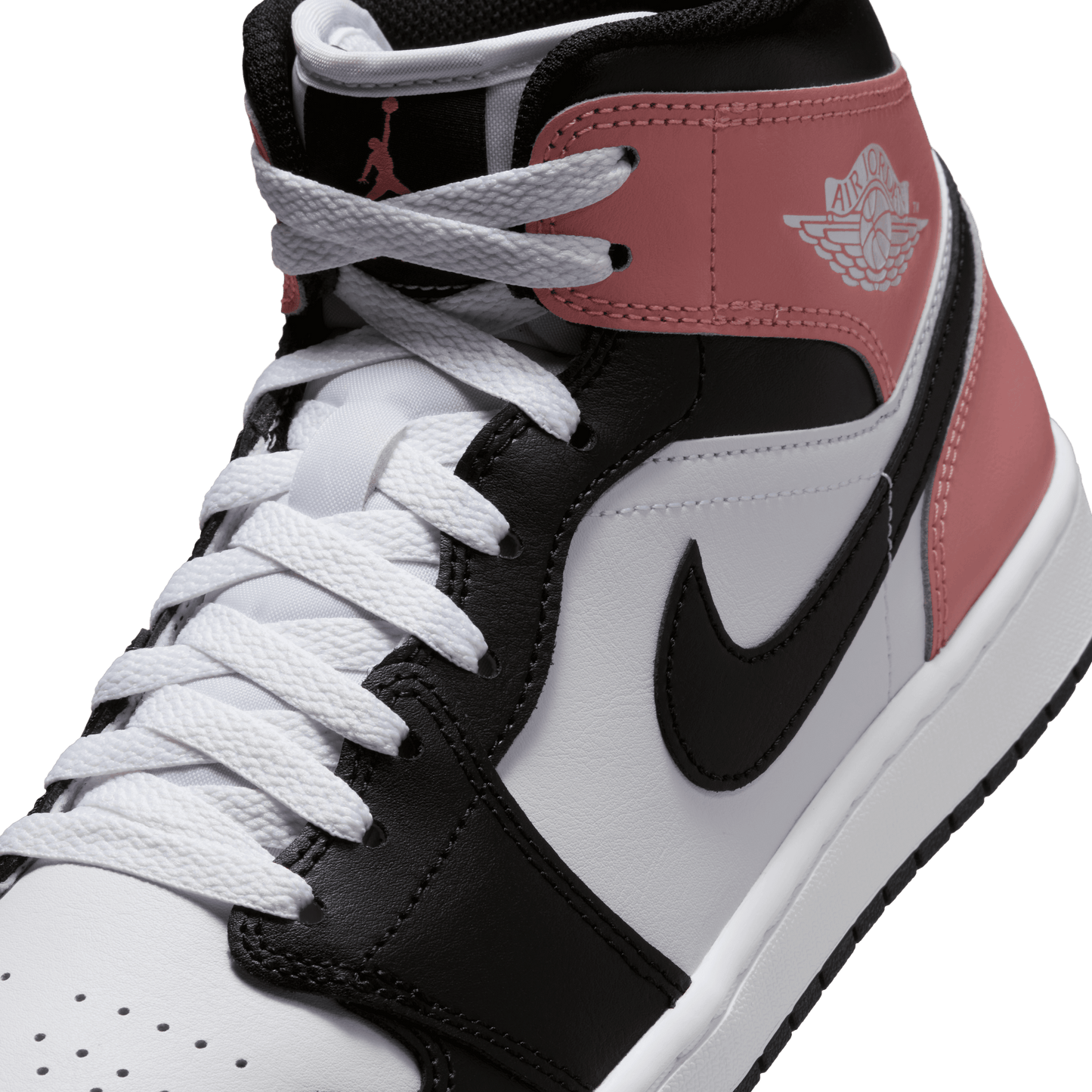 Men's Air Jordan 1 Mid "Black Rust Pink"