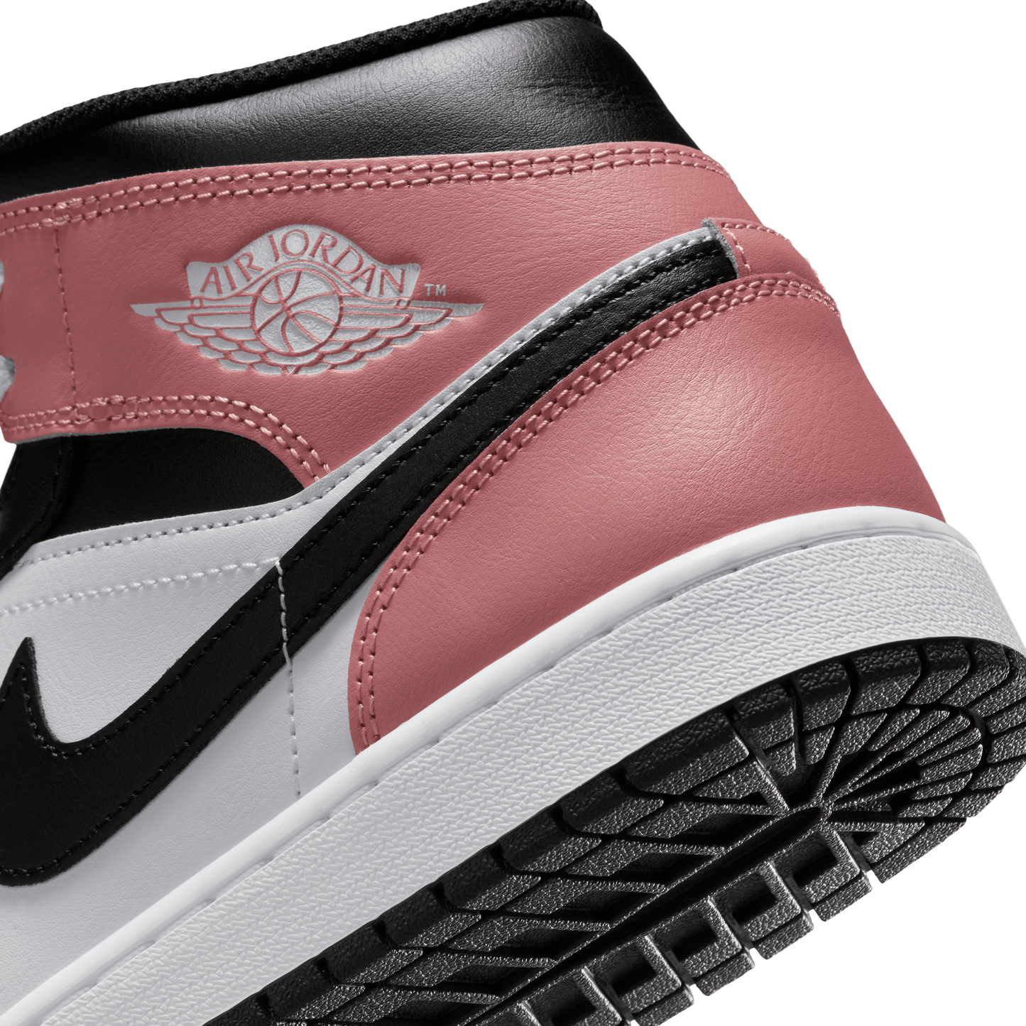 Men's Air Jordan 1 Mid "Black Rust Pink"