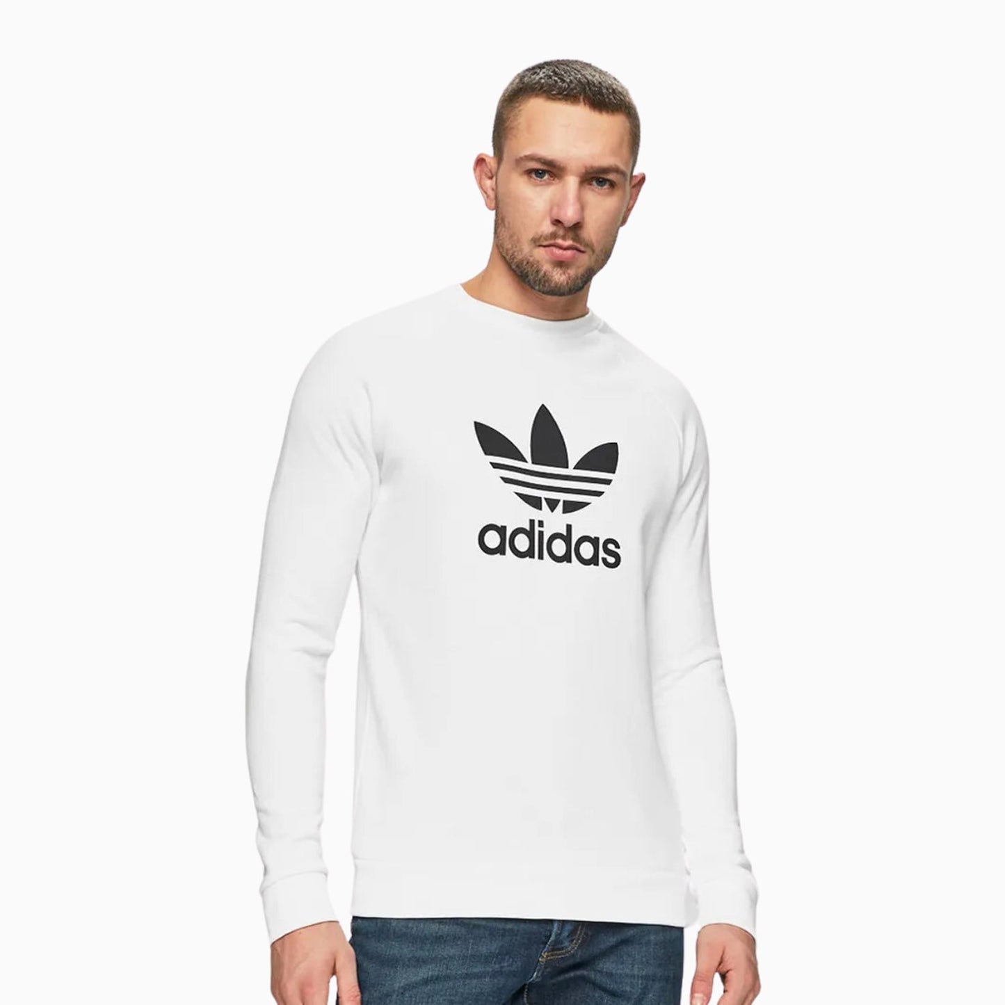 Men's Trefoil Warm Up Crew Sweatshirt