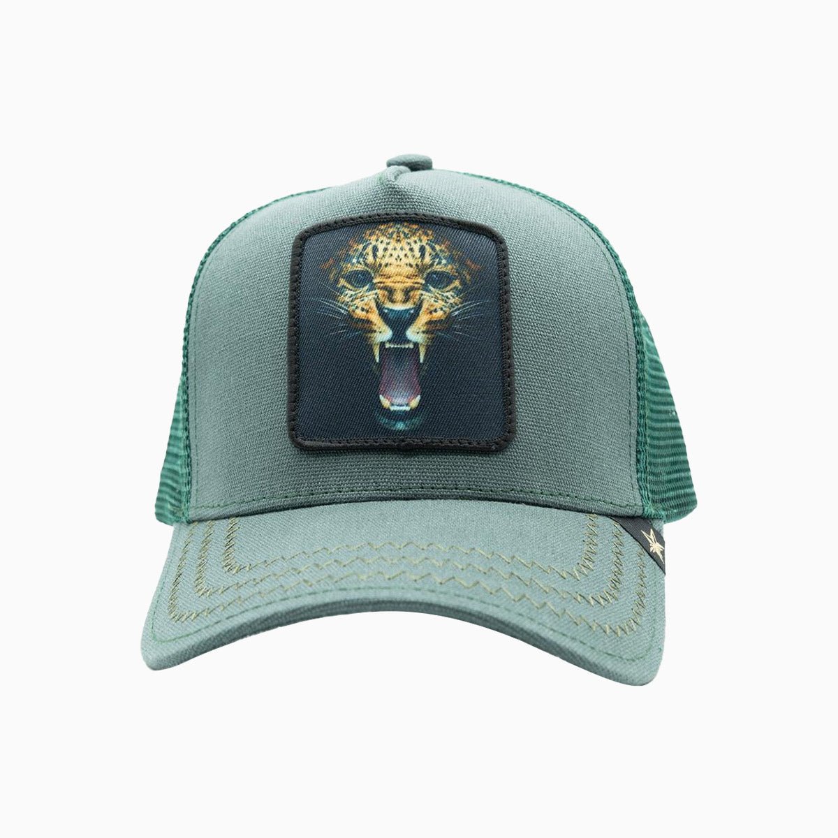 The Light Green Gold Star Chita Trucker Hat
