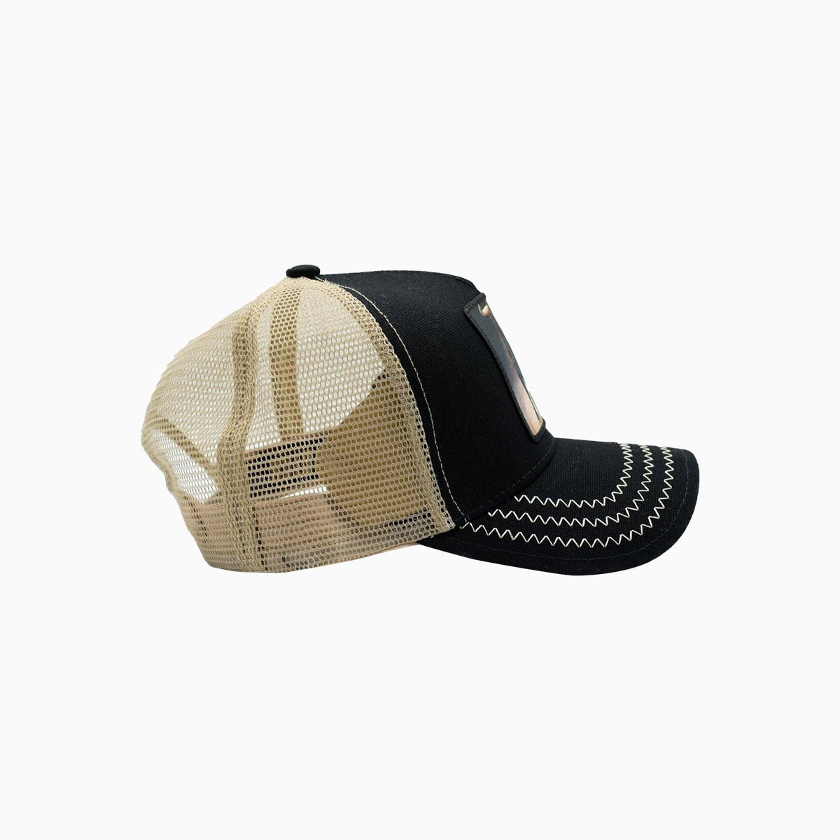 The Bull Black Beige Trucker Hat