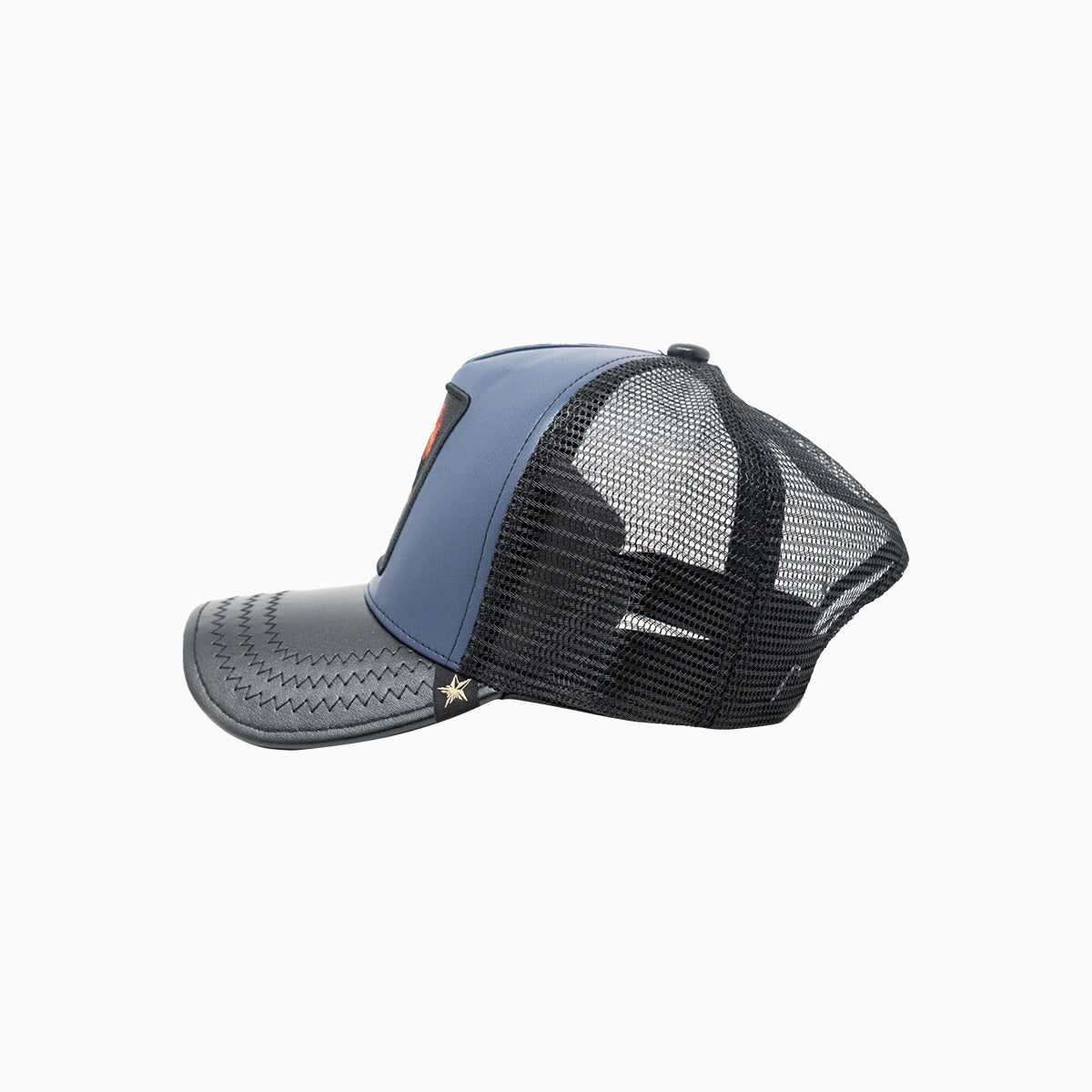 The Rooster Leather Trucker Hat