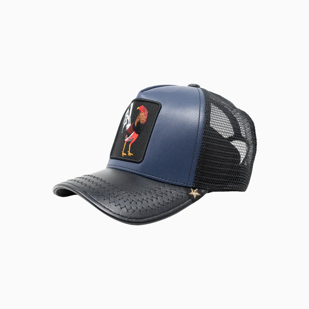 The Rooster Leather Trucker Hat