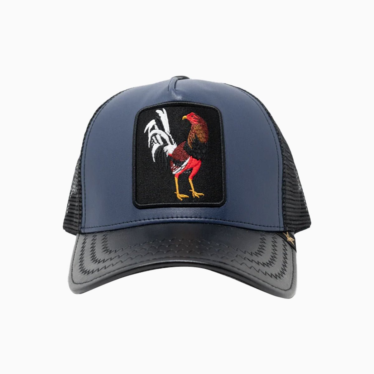 The Rooster Leather Trucker Hat