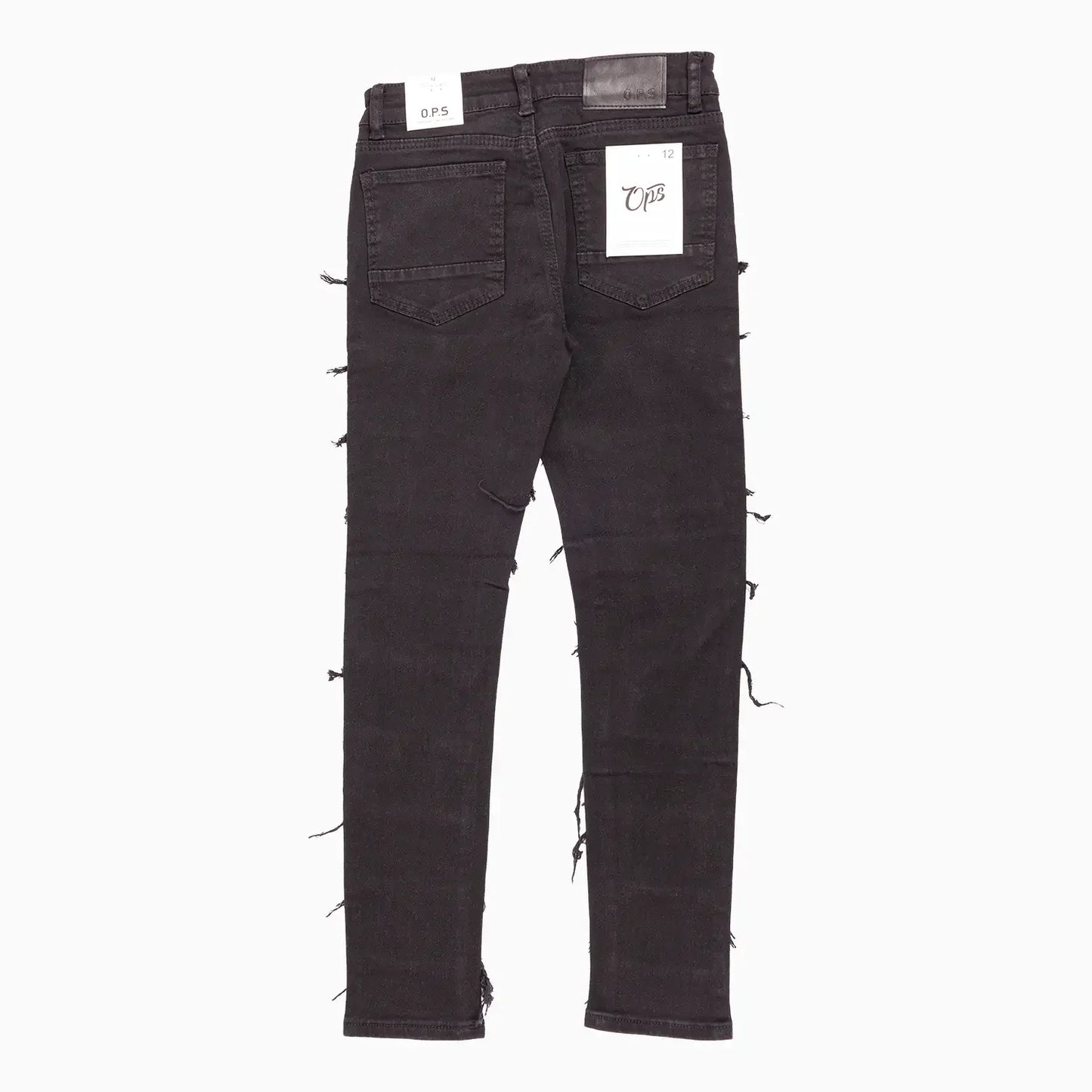 Kid's Black Distressed Ripped Denim Jeans Pant