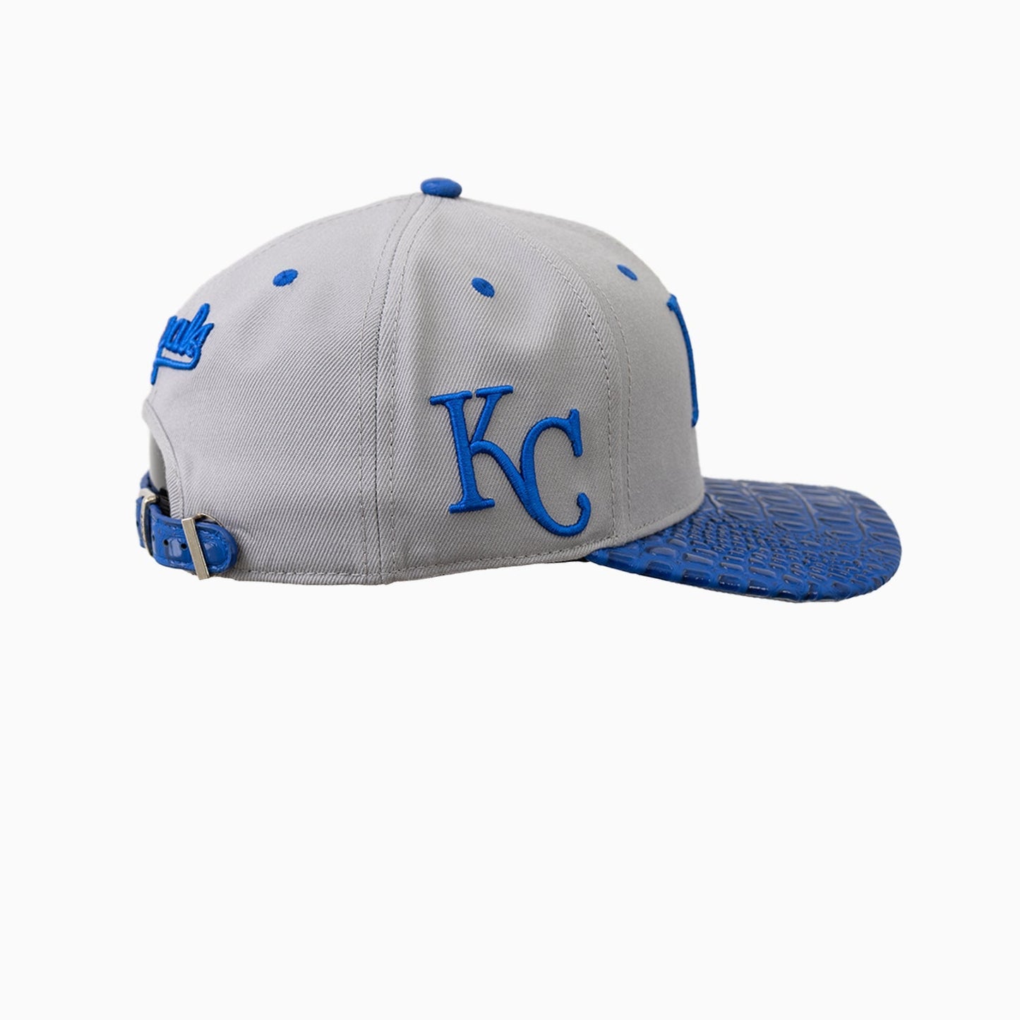 Kansas City Royals MLB Leather Visor Strapback Hat