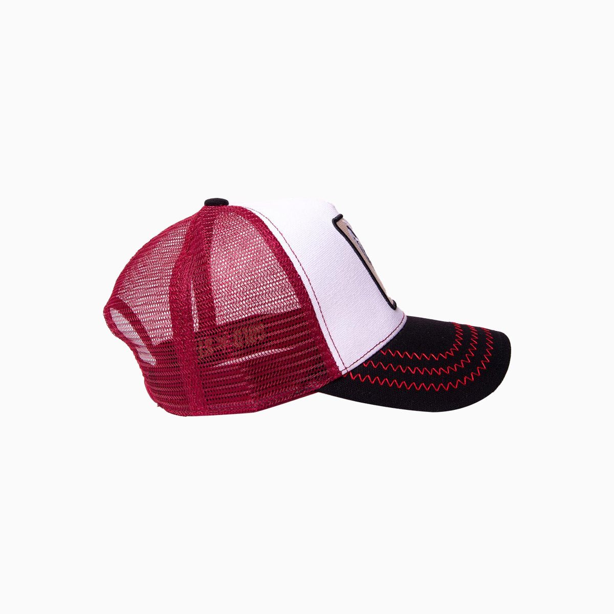 The Rooster White Burgundy Trucker Hat