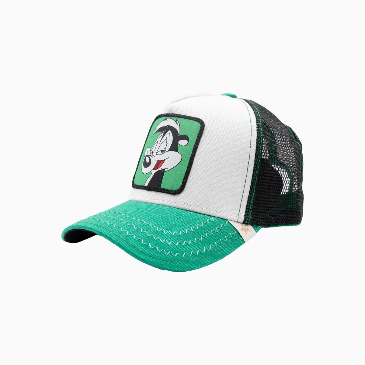 The Cartoon Green White Black Trucker Hat
