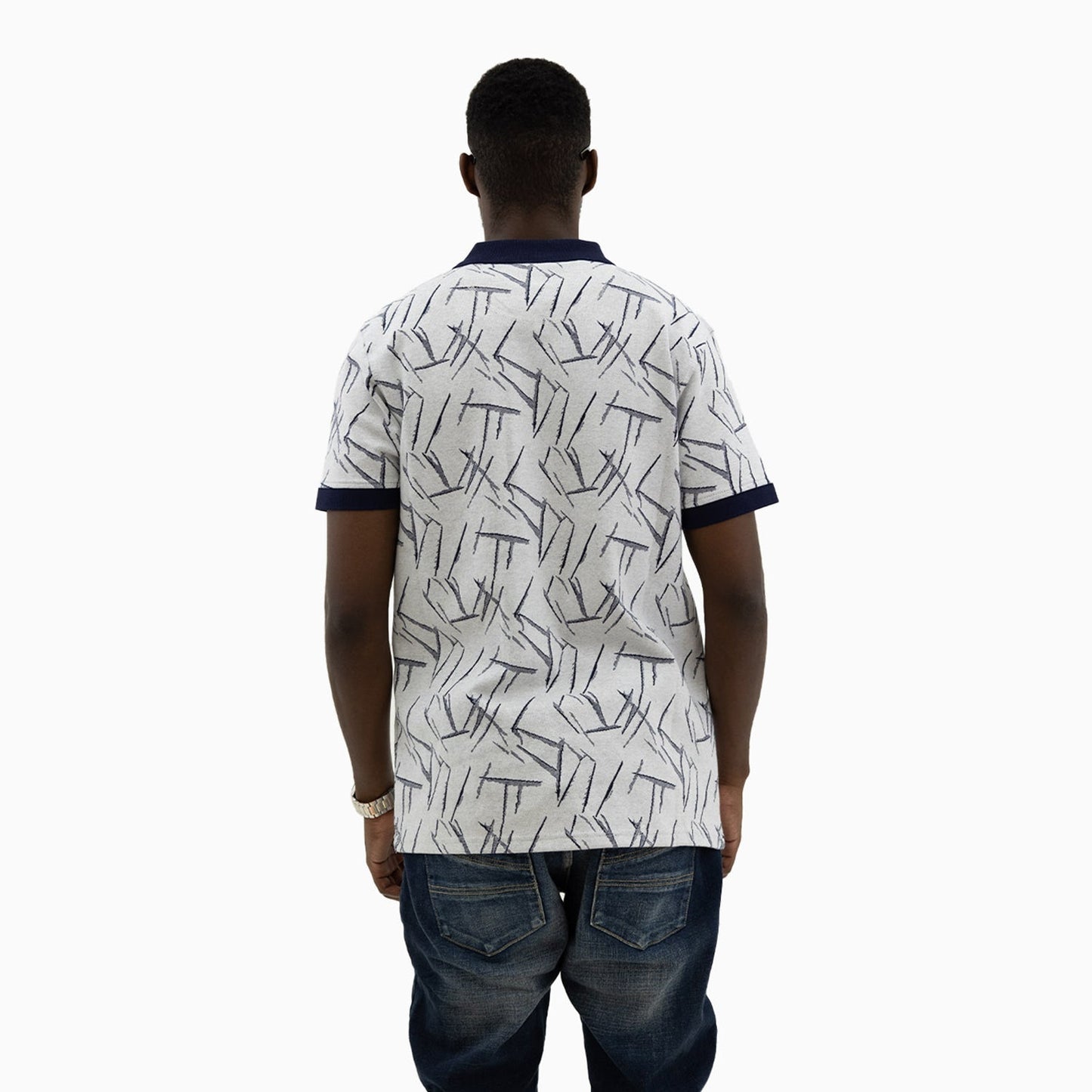 Men's Ridge Thunderbolt Jacquard Polo Shirt