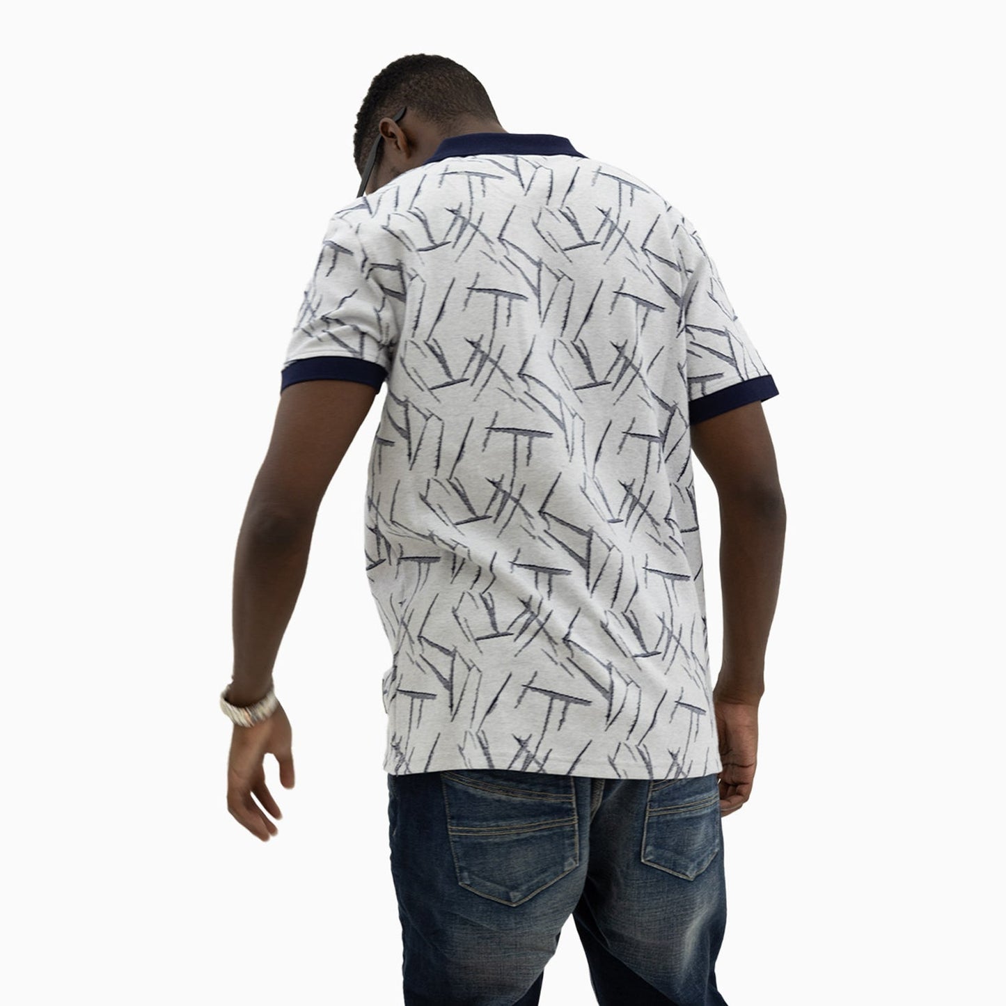 Men's Ridge Thunderbolt Jacquard Polo Shirt