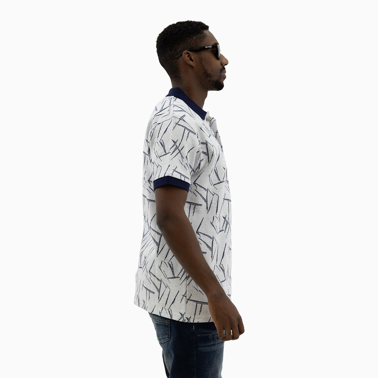 Men's Ridge Thunderbolt Jacquard Polo Shirt