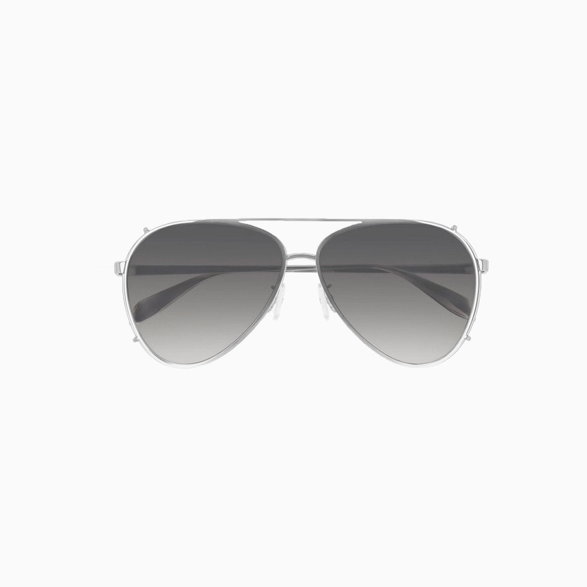 Alexander Mcqueen Grey Silver Metal Sunglasses