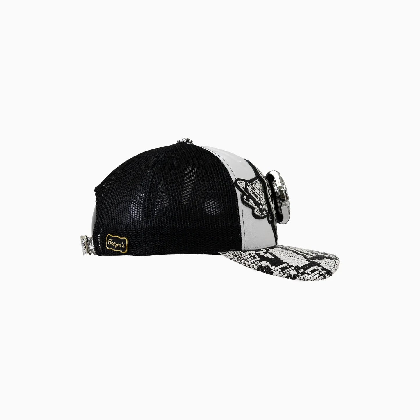 Breyer's Buck 50 Wool Trucker Hat With Faux Snake Skin Visor