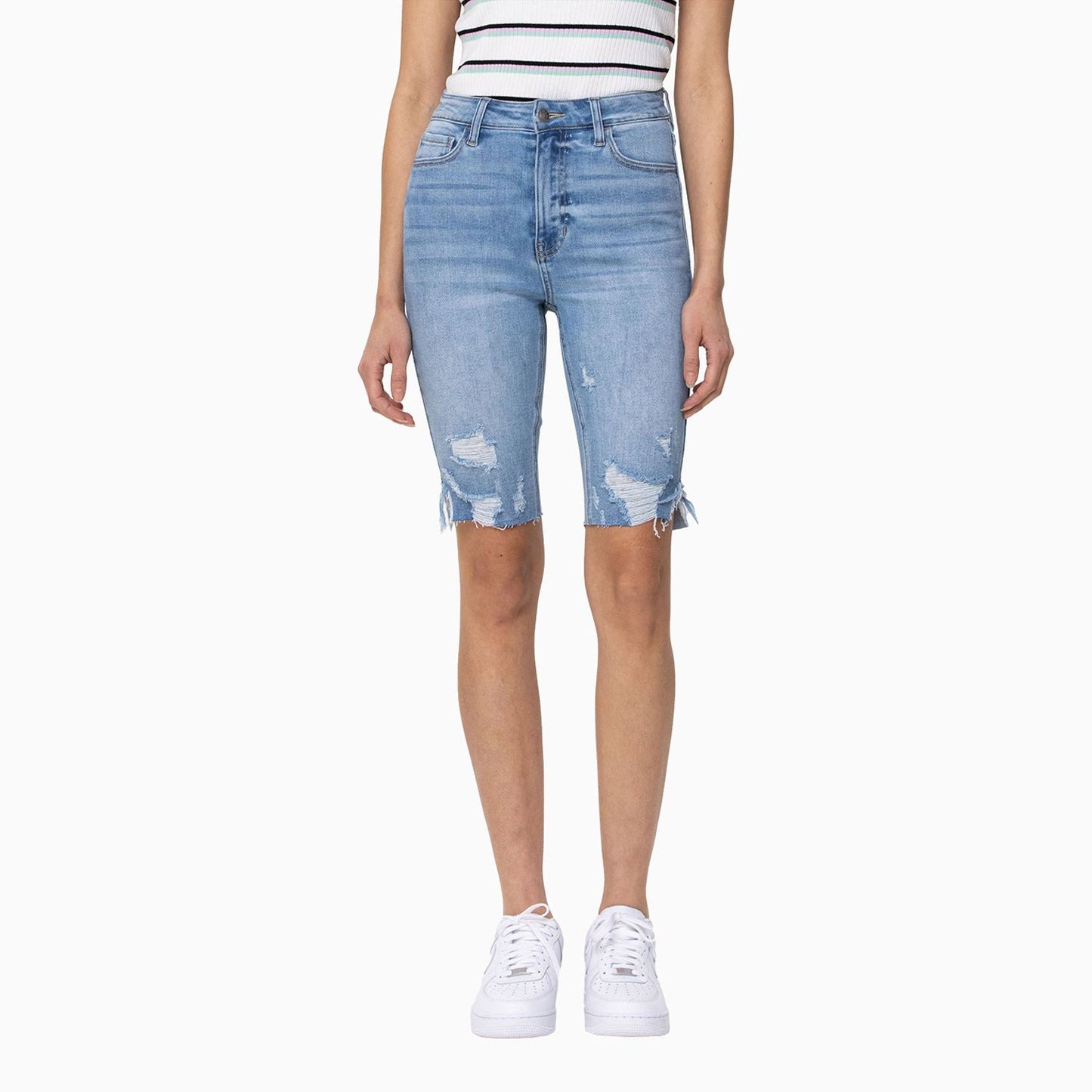 Women's High Rise Bermuda Longer Inseam Shorts