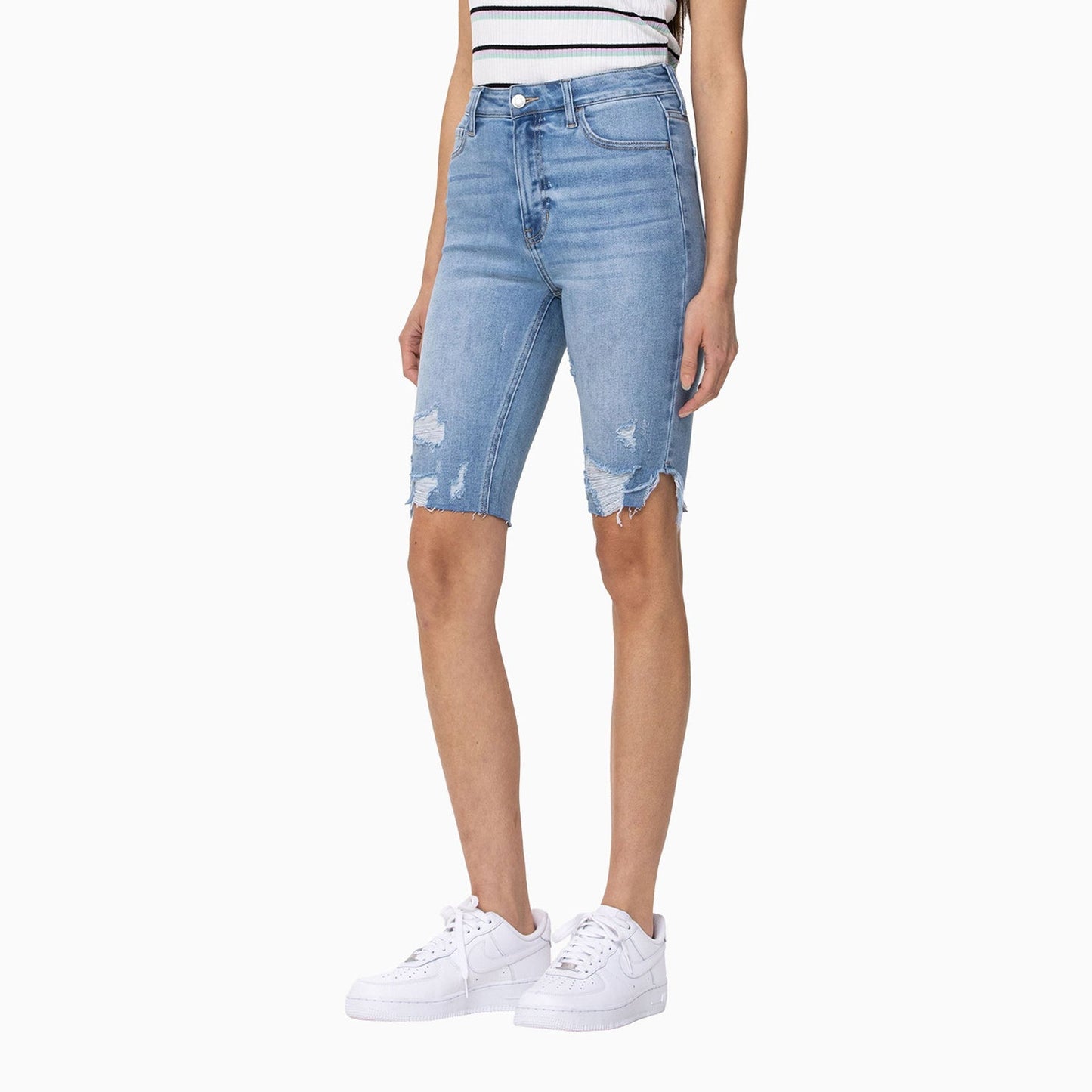 Women's High Rise Bermuda Longer Inseam Shorts