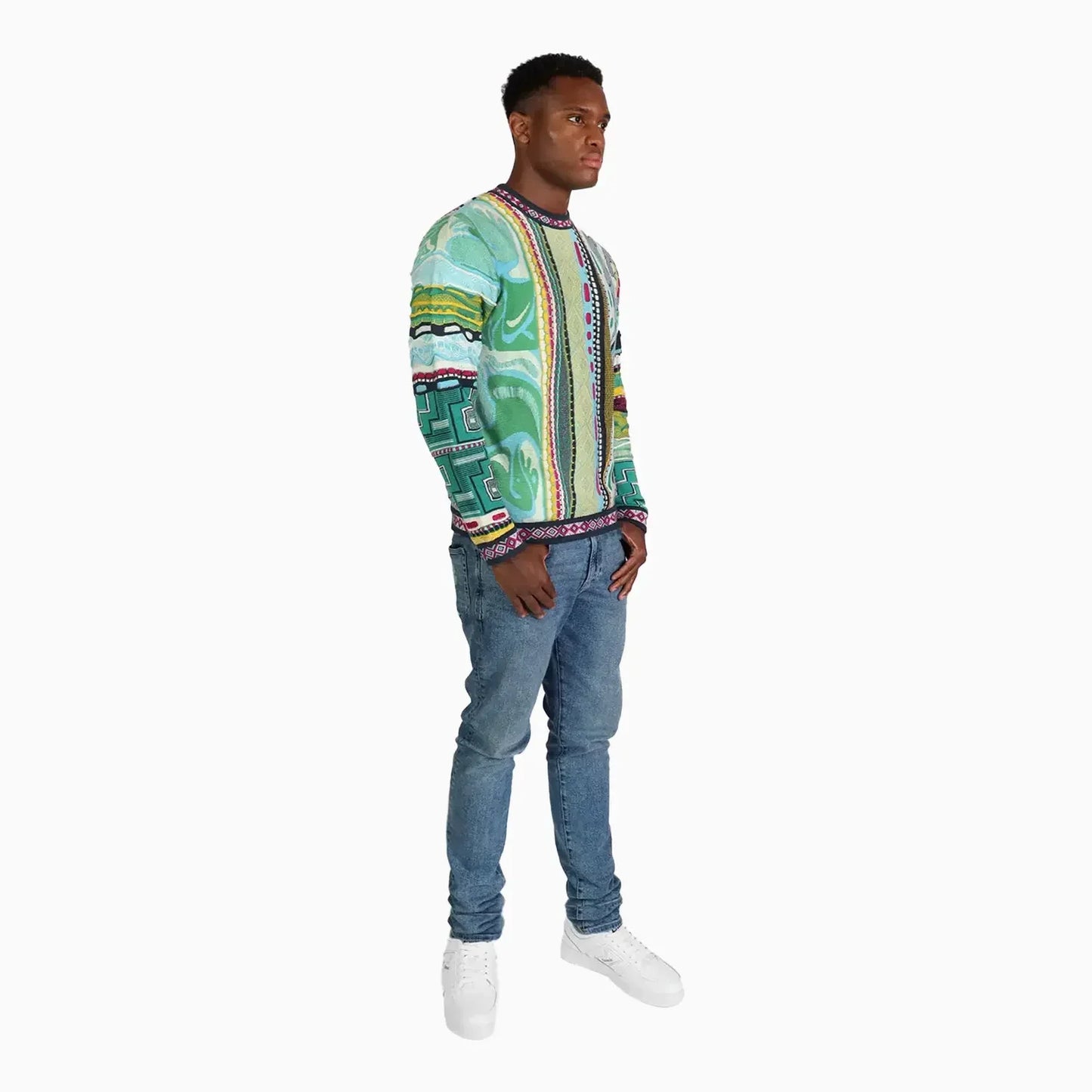 Men's Debut of the COOGI Art Collection - Droplet Crew Neck Sweater
