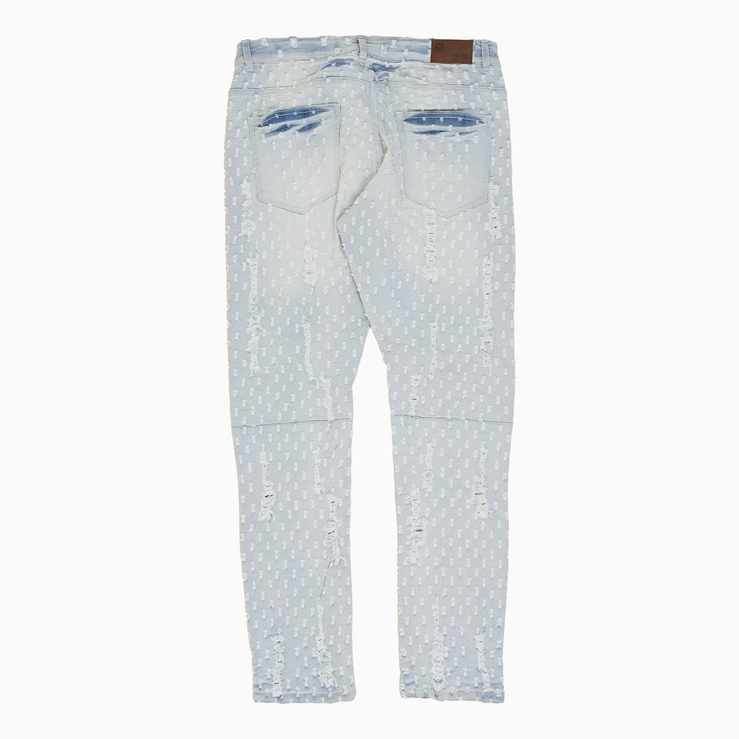Men's Heavy Pin Distressed Denim Slim Pant