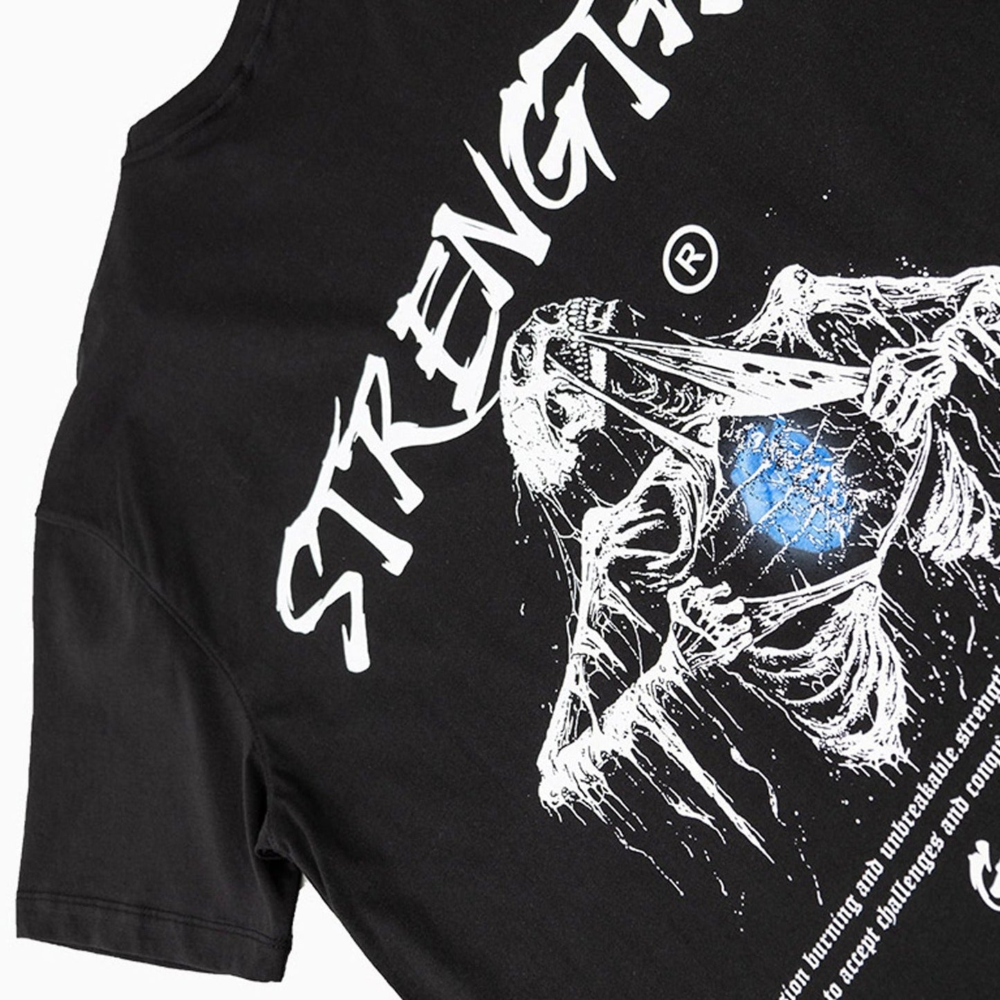 Men's Strength Skeleton Crew Neck T Shirt