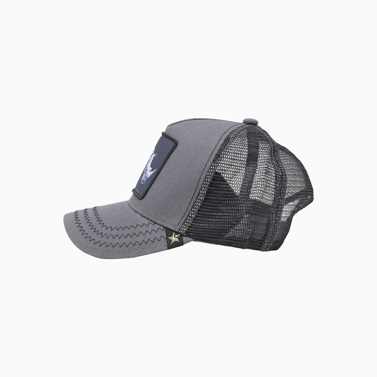The Charcoal Rhinoceros Animal Trucker Hat