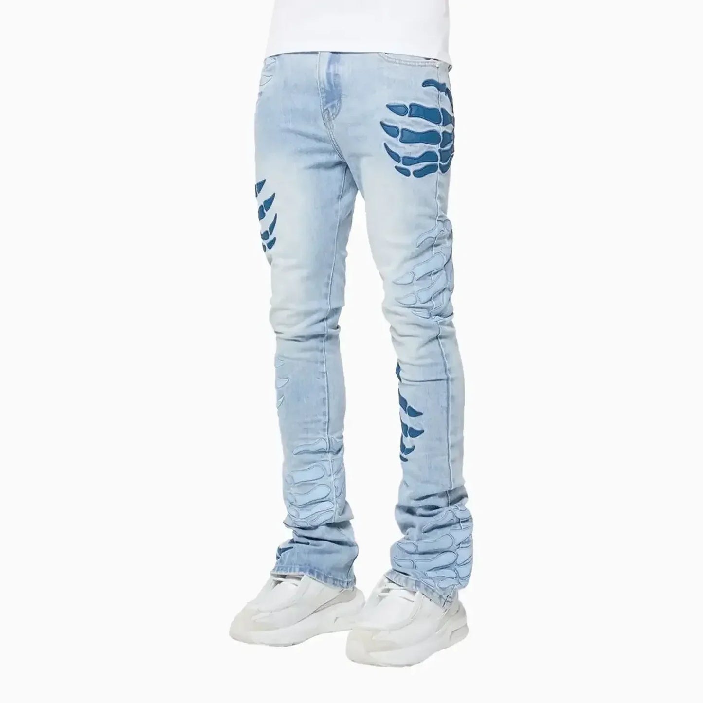 Men's Aqua Blue Hell Dragger Denim Pant
