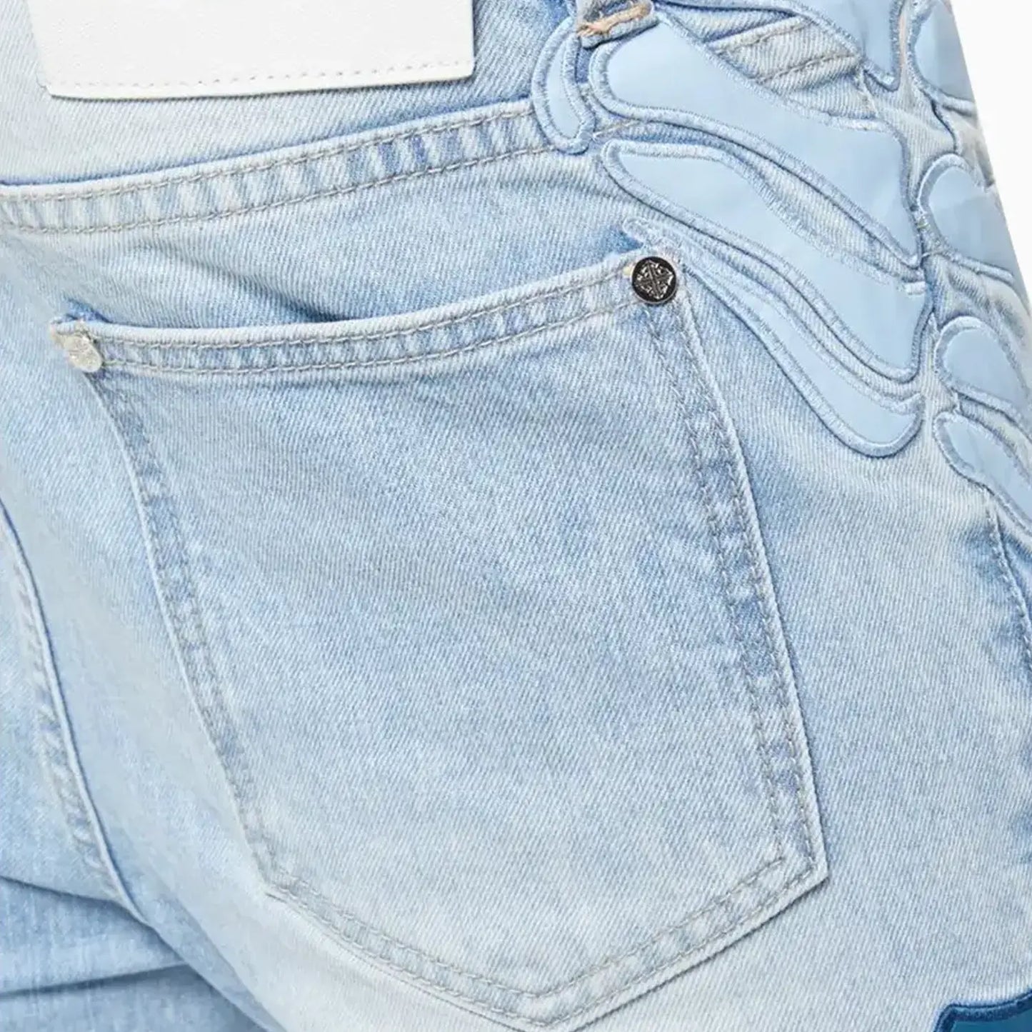 Men's Aqua Blue Hell Dragger Denim Pant