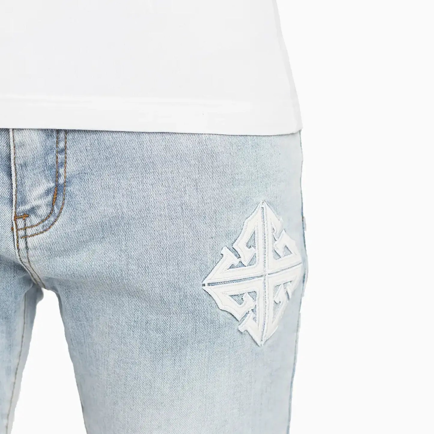 Men's Aqua Blue Icon Denim V2 Pant