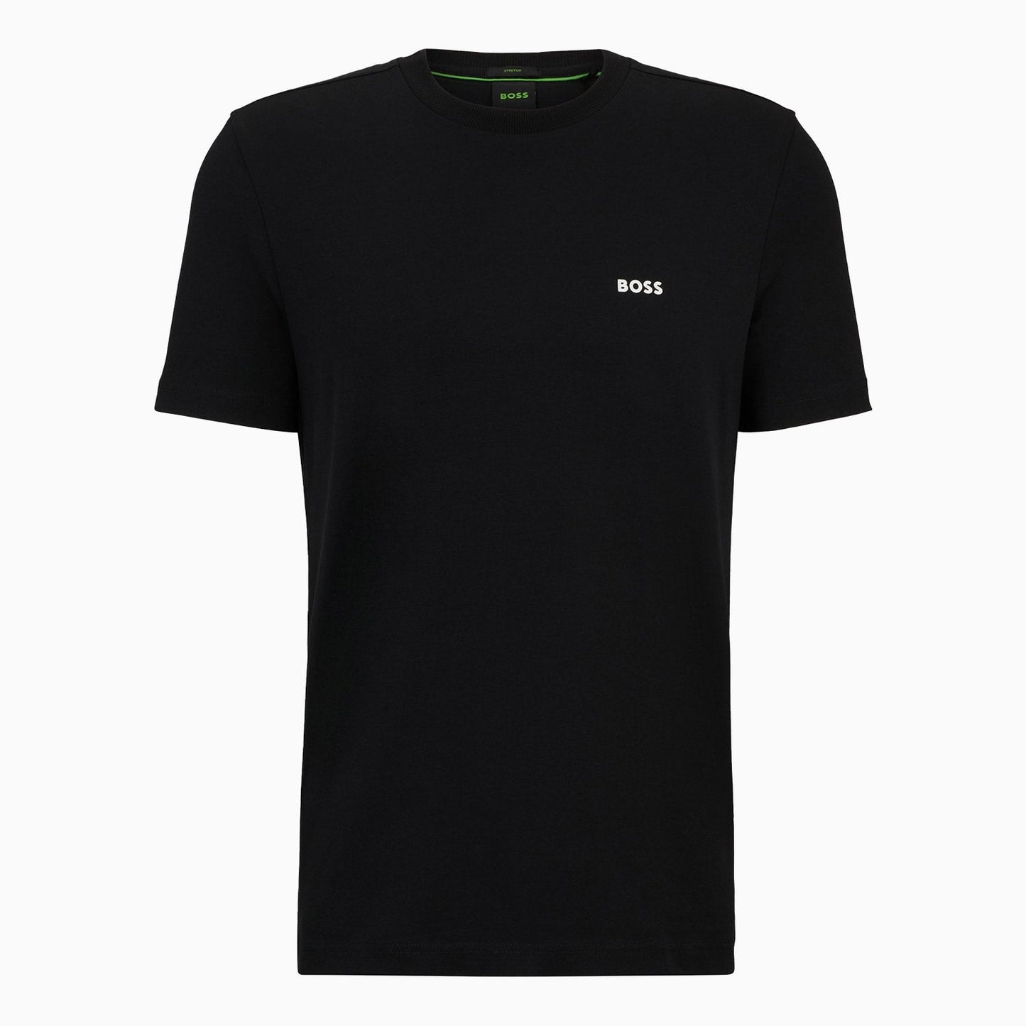 Men's Stretch Cotton Regular Fit T-Shirt With Contrast Logo
