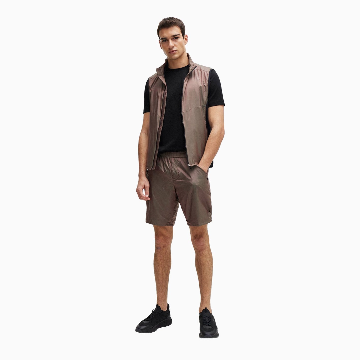Men's Stretch Cotton Regular Fit T-Shirt With Contrast Logo