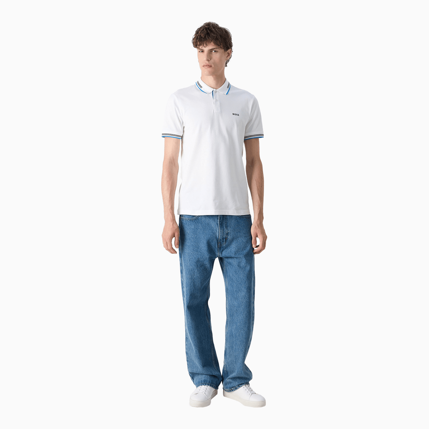 Men's Stretch Cotton Slim Fit Polo Shirt With Branding