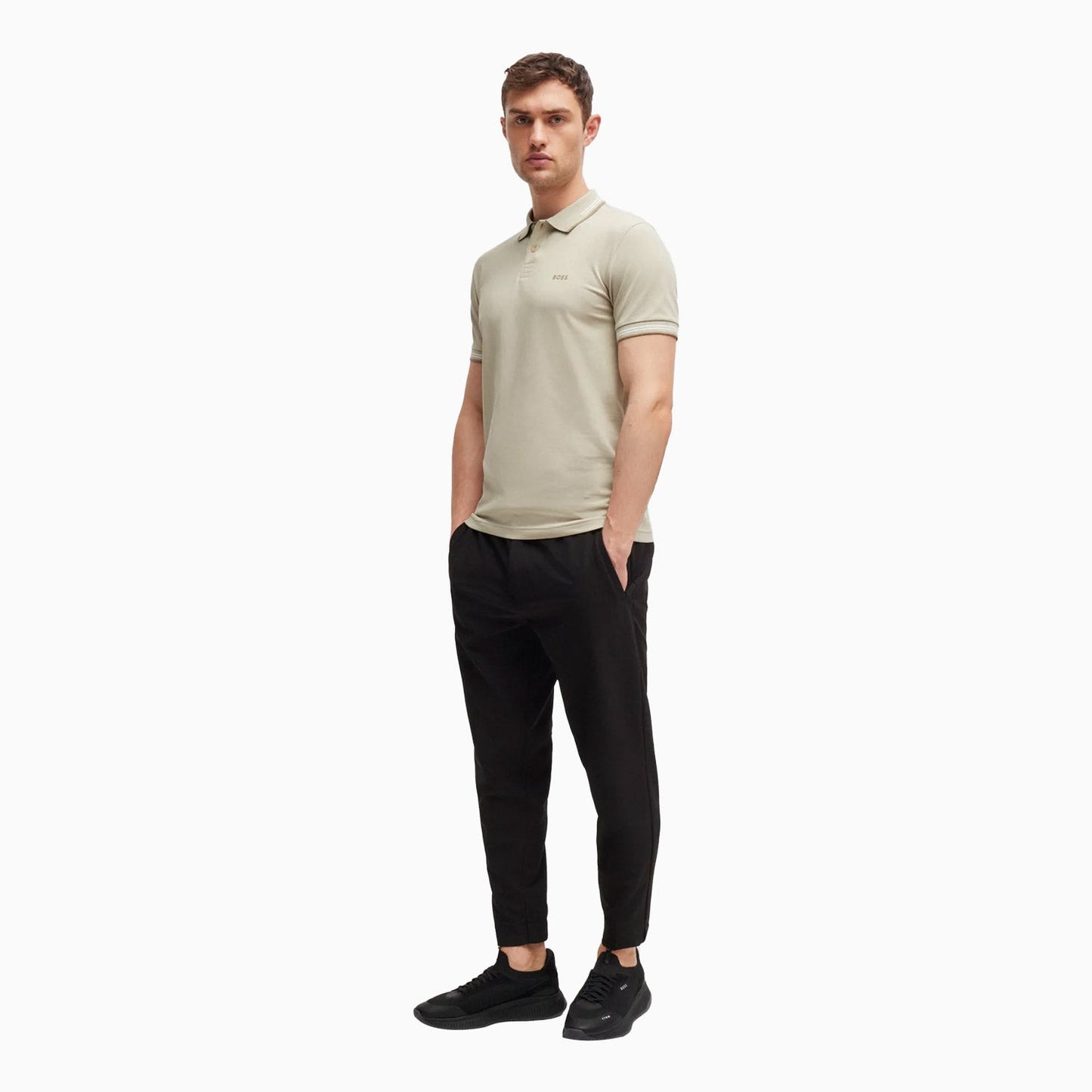 Men's Stretch Cotton Slim Fit Polo Shirt With Branding