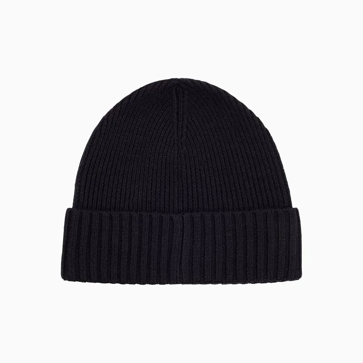 Ribbed Beanie Hat In Virgin Wool