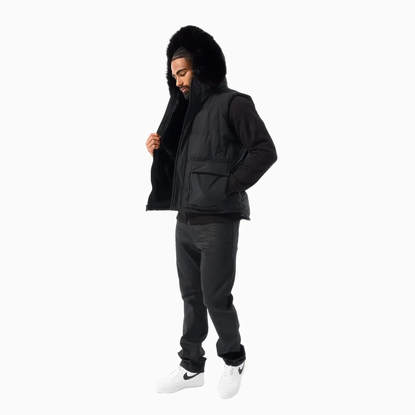 Men's Yukon Fur Lined Puffer Vest
