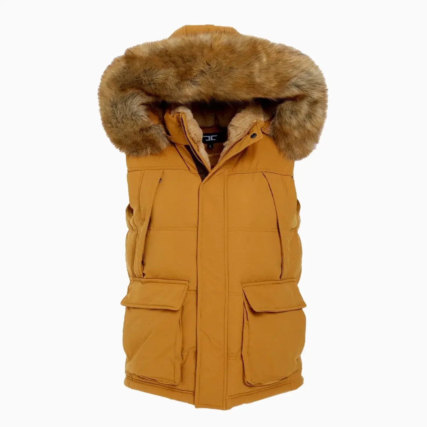 Men's Yukon Fur Lined Puffer Vest
