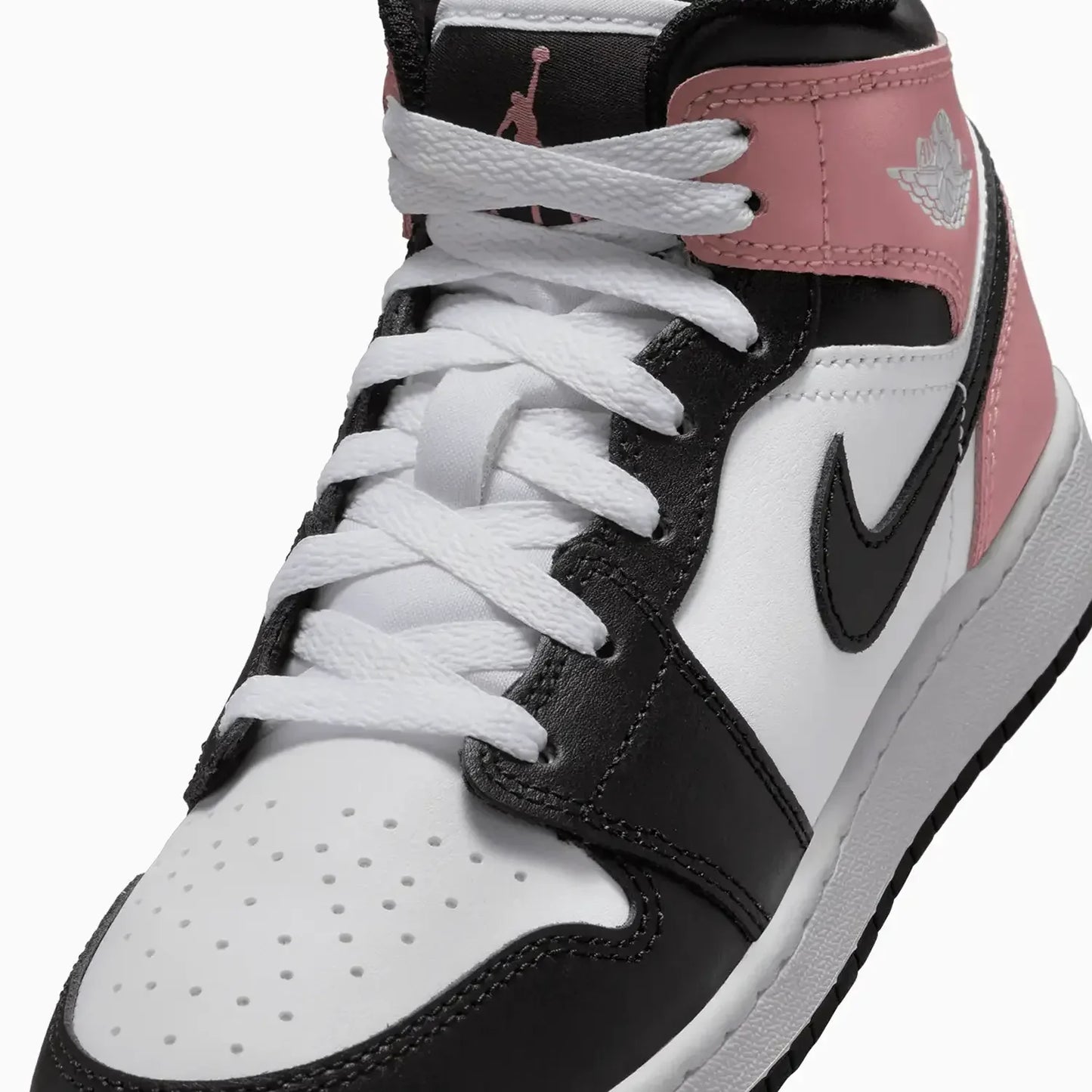 Kid's Air Jordan 1 Mid "White Rust Pink" Grade School