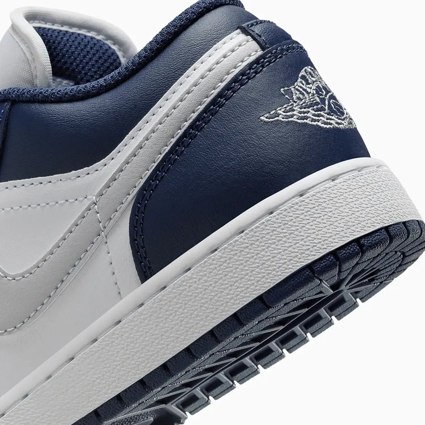 Kid's Air Jordan 1 Low "Midnight Navy Wolf Grey" Grade School