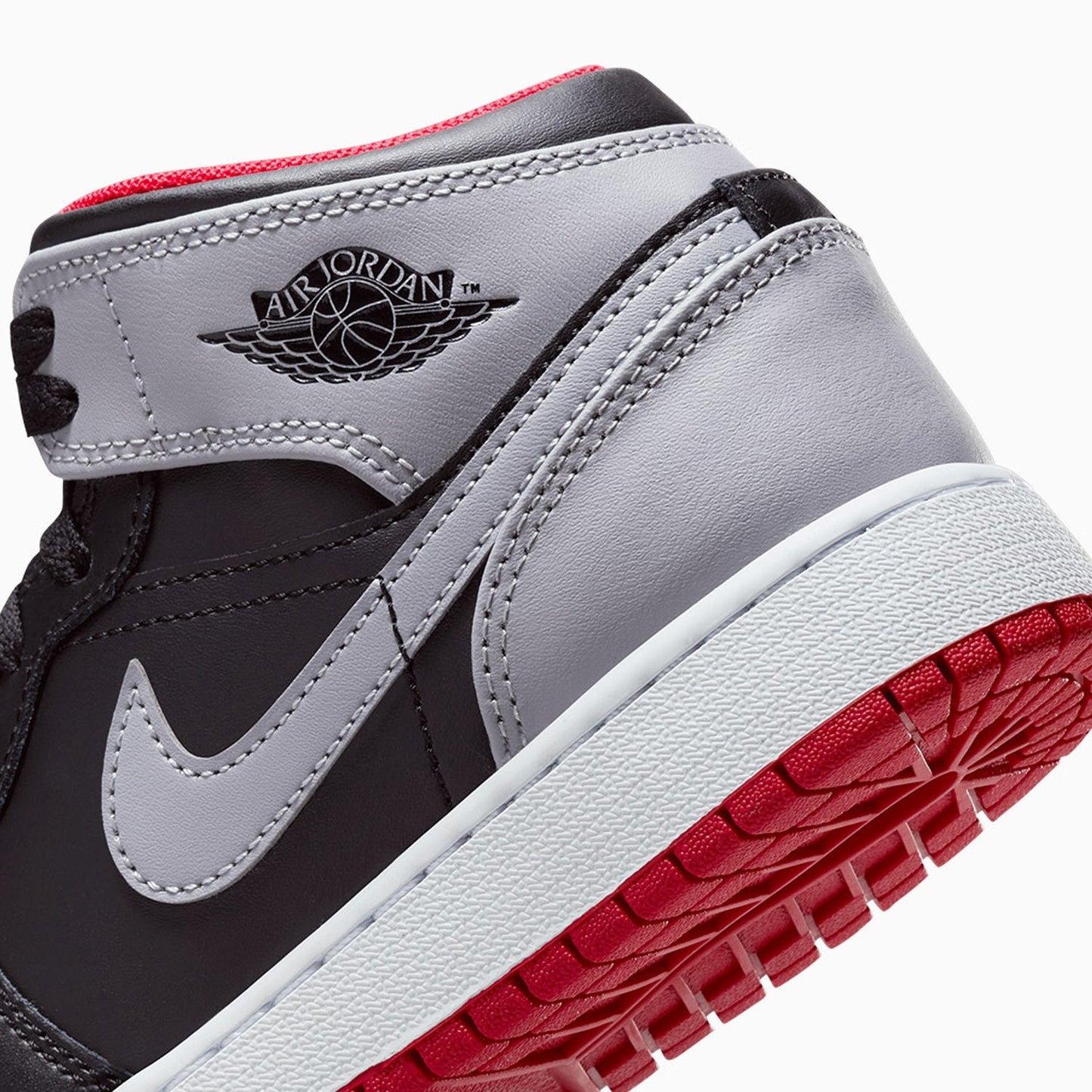 Kid's Air Jordan 1 Mid "Black Cement Grey" Grade School