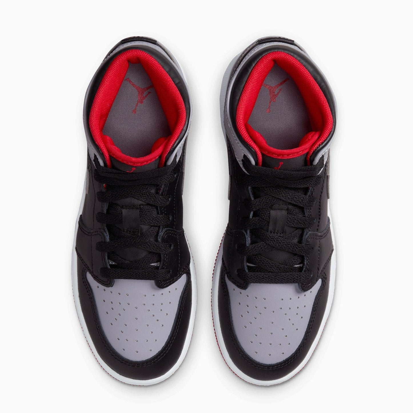 Kid's Air Jordan 1 Mid "Black Cement Grey" Grade School