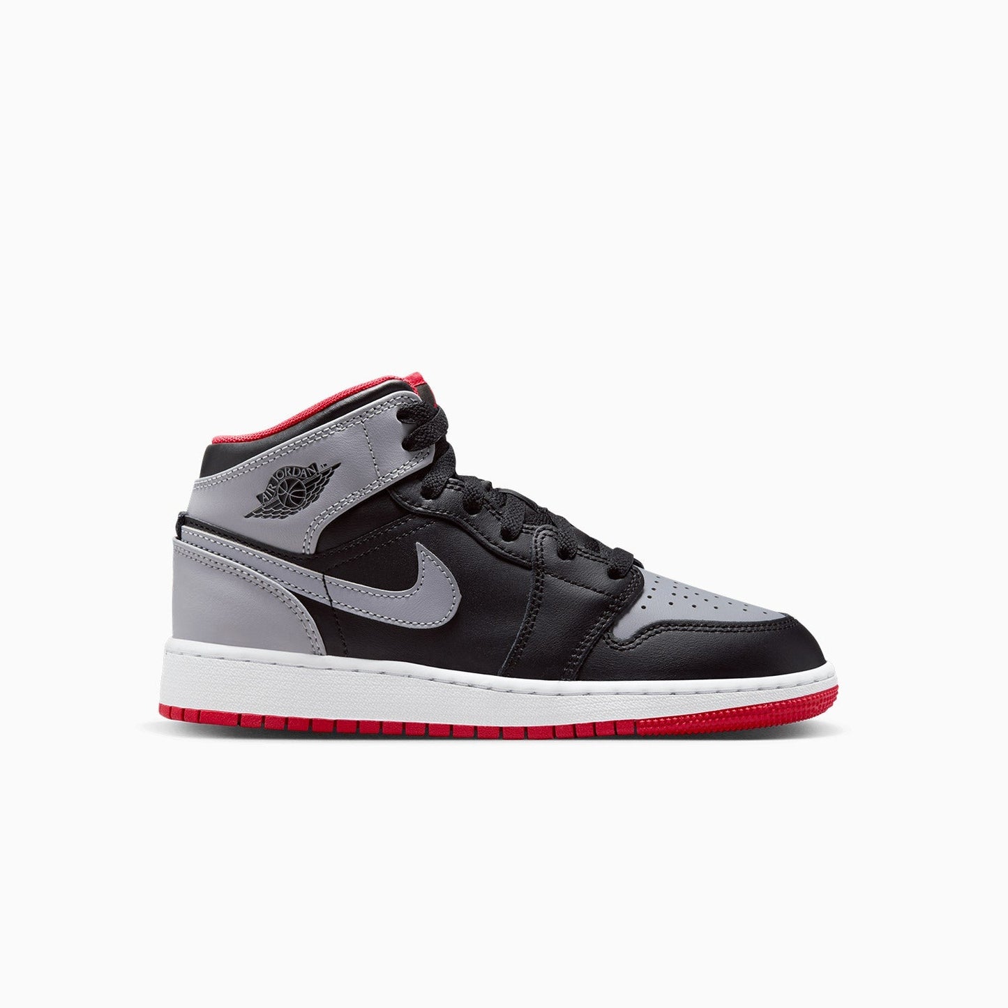 Kid's Air Jordan 1 Mid "Black Cement Grey" Grade School