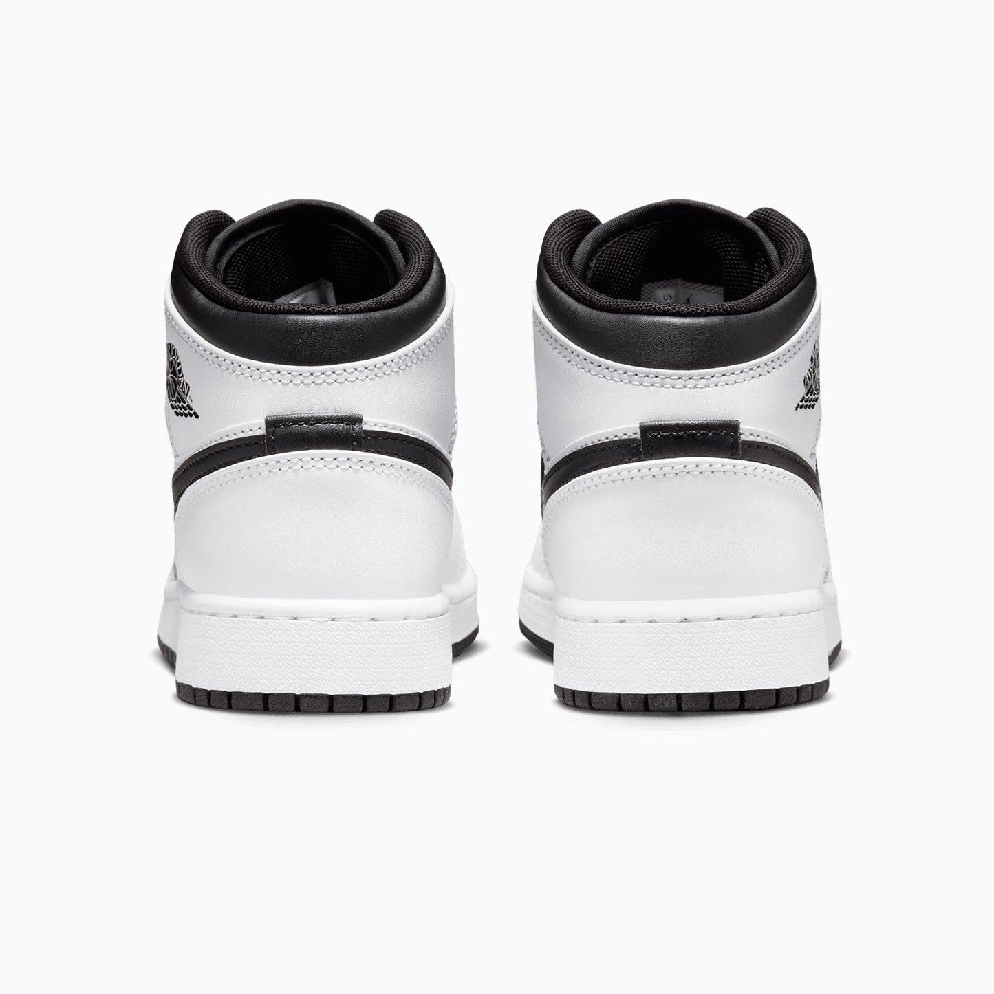 Kid's Air Jordan 1 Mid "White Black" Grade School
