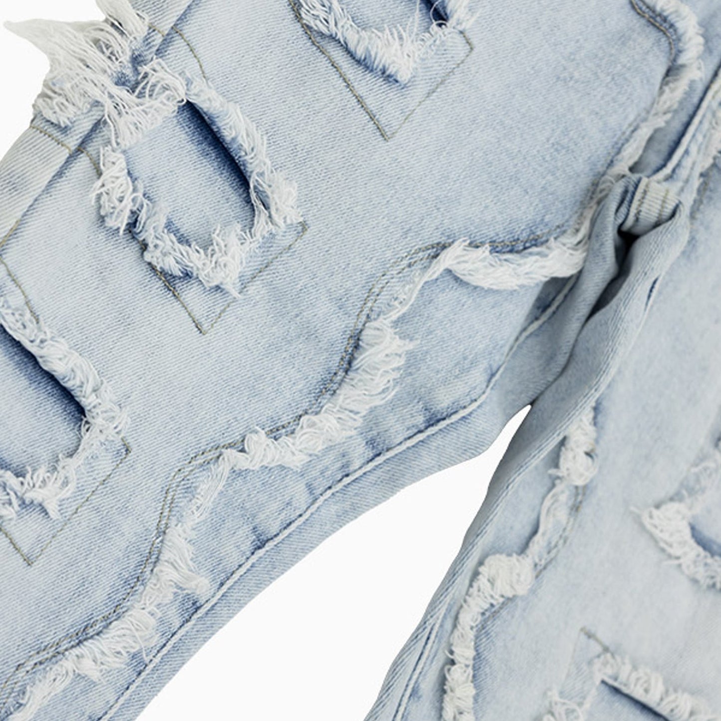 Men's Premium Stacked Rips Slim Denim Pant