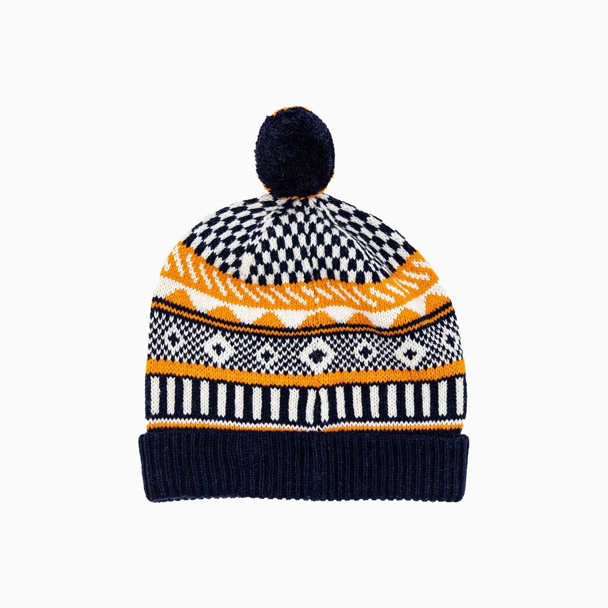 Fair Isle Knit Beanie Hat