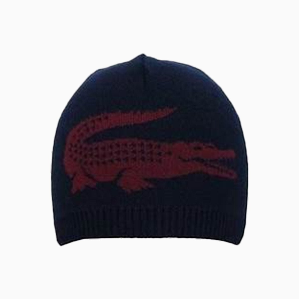 Jacquard Crocodile Wool Reversible Beanie Hat