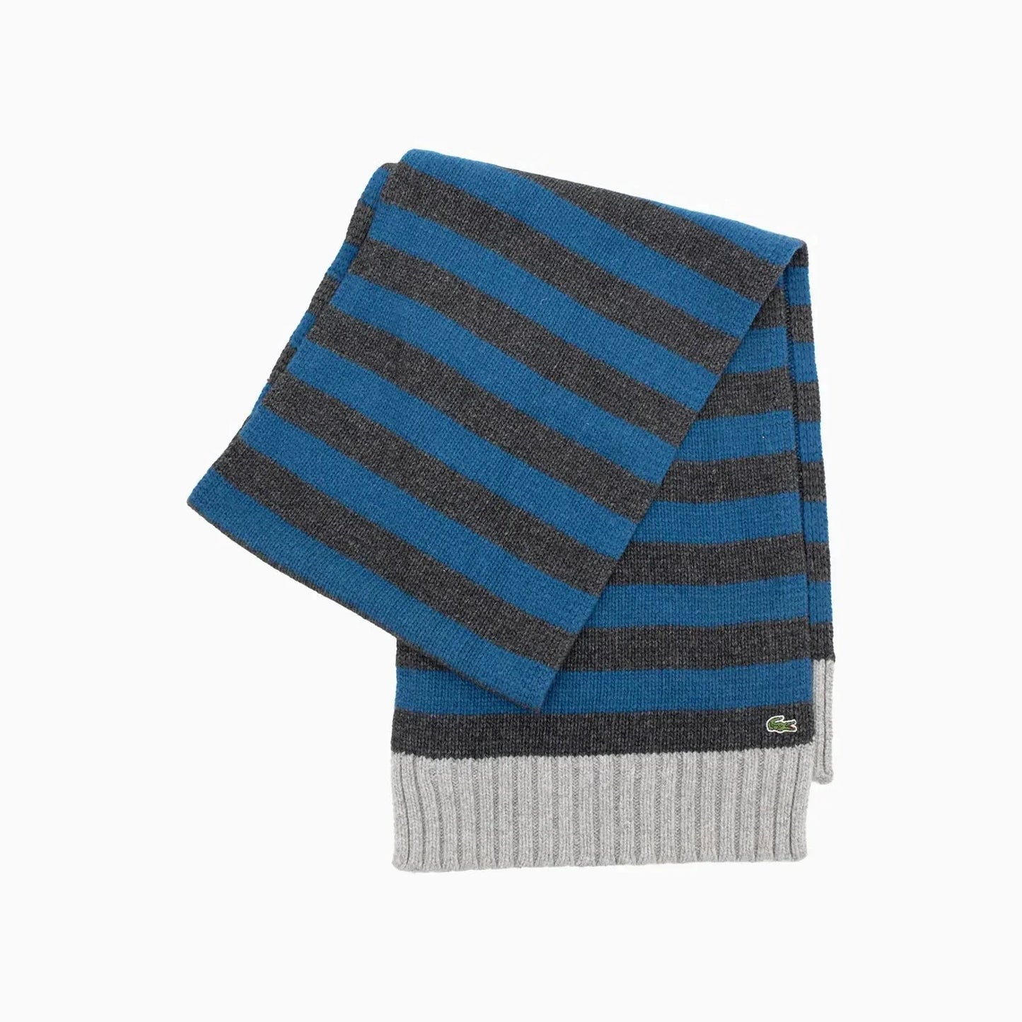 Ribbed Crocodile Wool Scarf