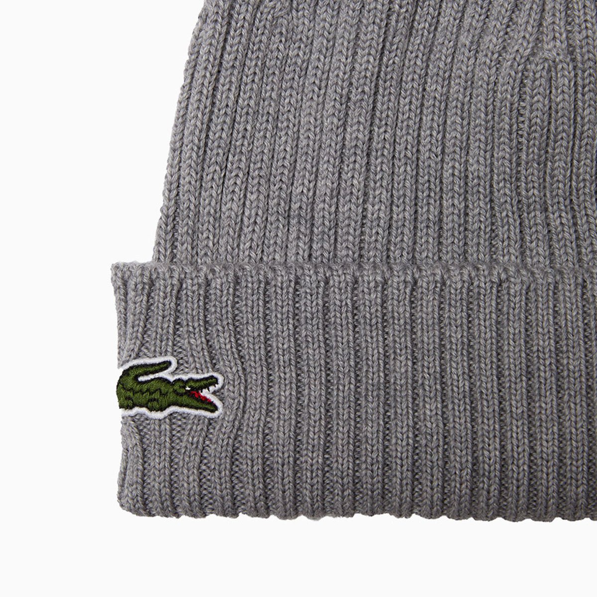 Ribbed Wool Knit Beanie Hat