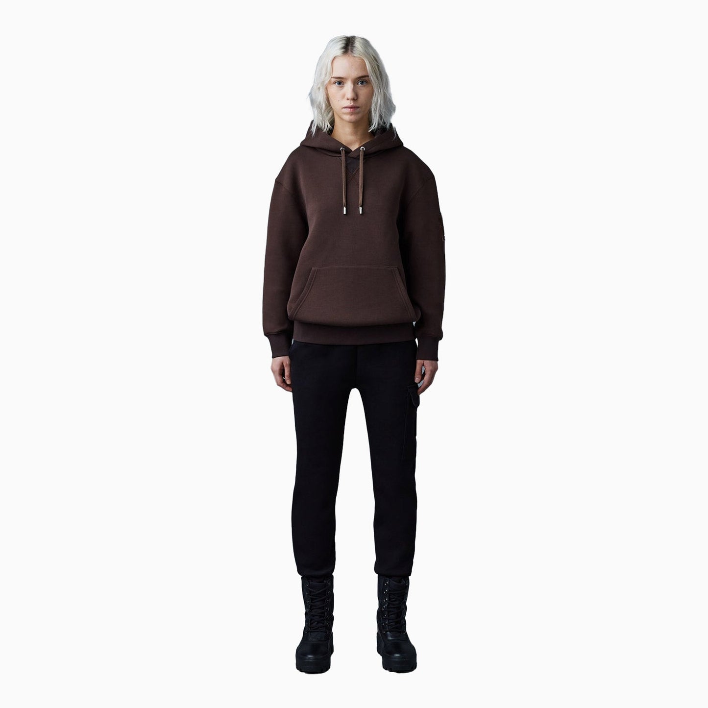 KRYS-R Velvet Embroidery Pull Over Hoodie
