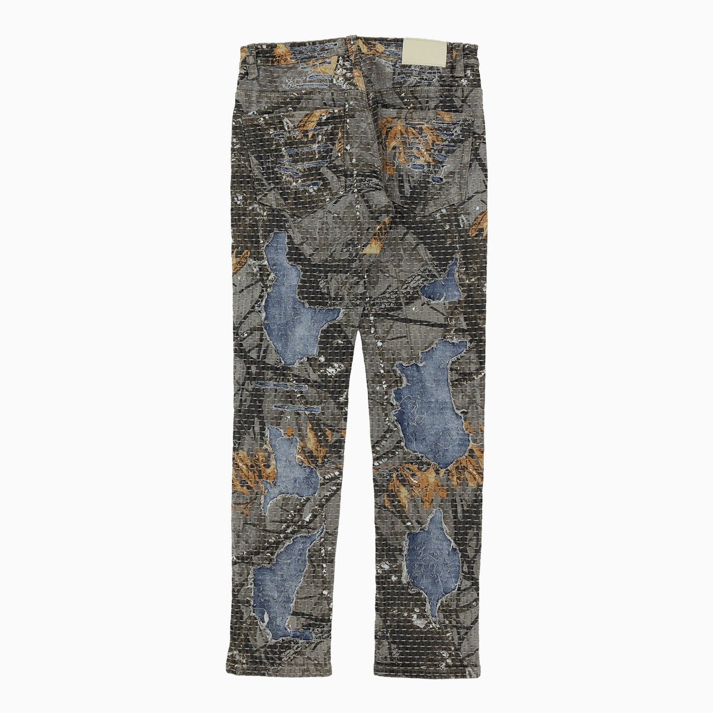Men's Quilted Denim Jeans Pant
