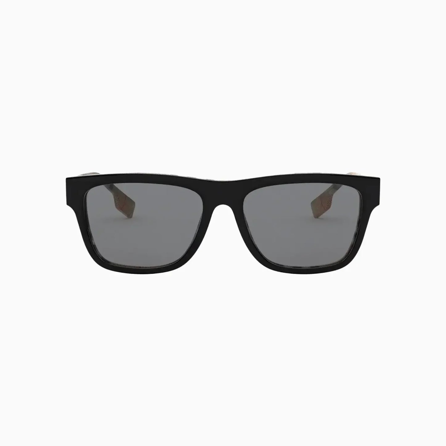 Men's Burberry Black Vintage Check Rectangular Sunglasses