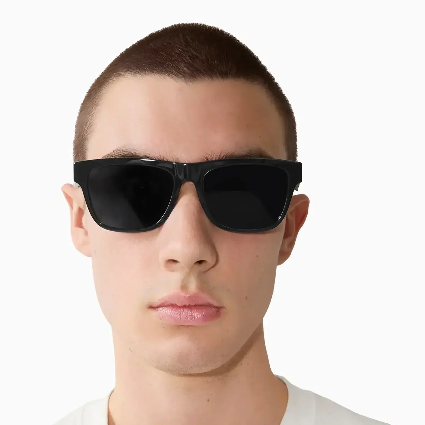 Men's Burberry Black Vintage Check Rectangular Sunglasses
